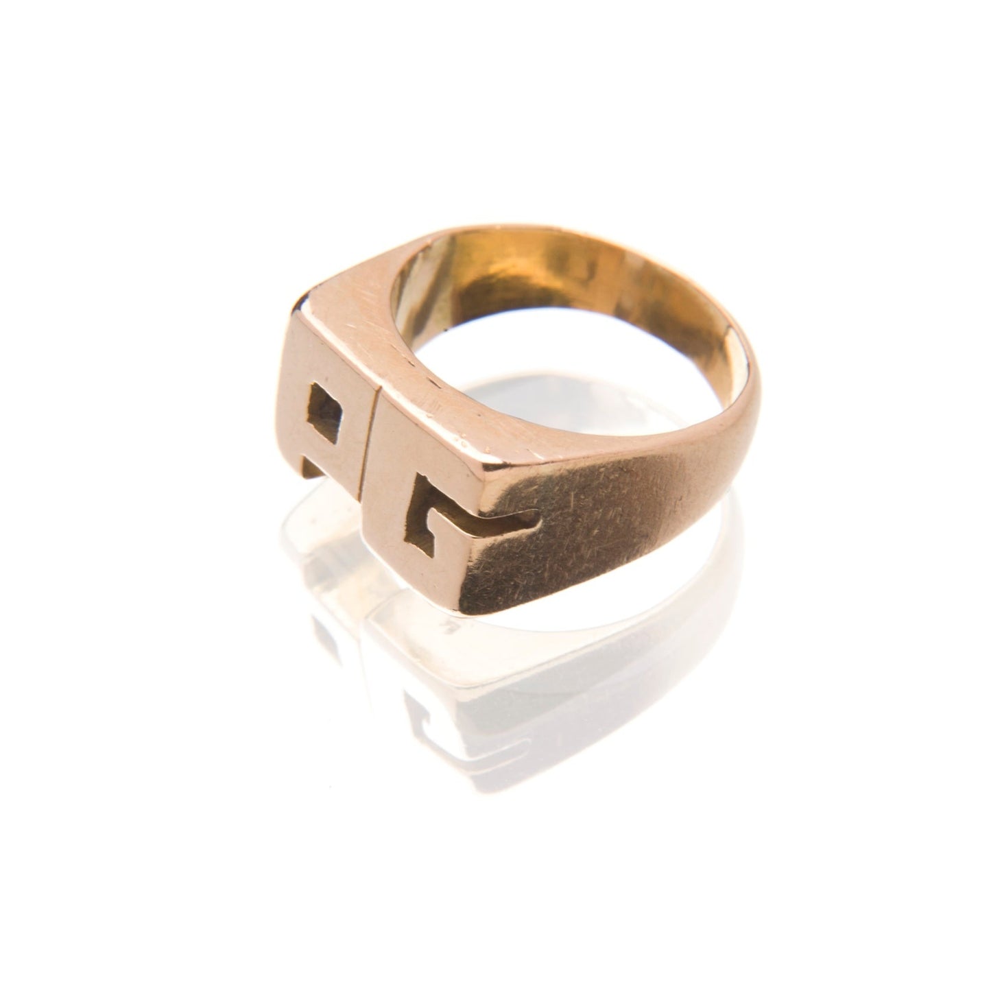 18K yellow solid gold with initials by 11th house