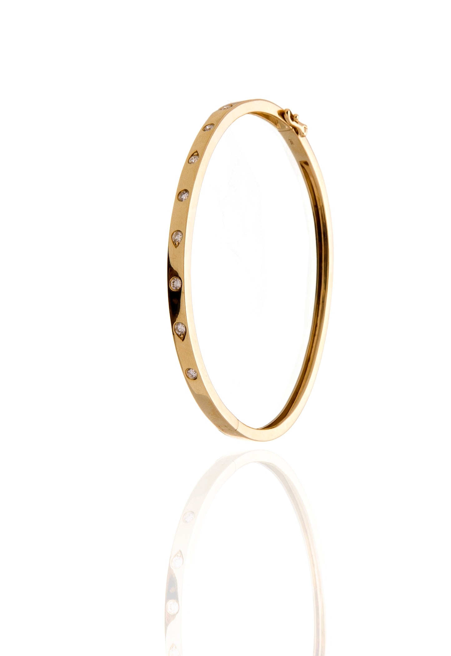 Uranus bracelet made of yellow gold and diamonds by 11th house