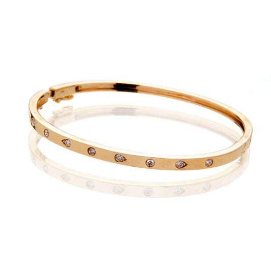yellow gold and diamond bracelet